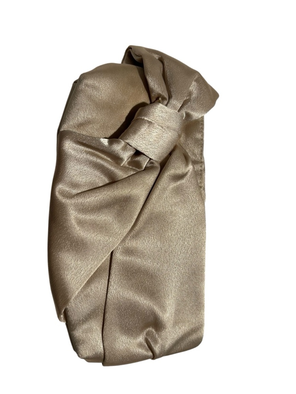 Satin Knot clutch  - Champagne